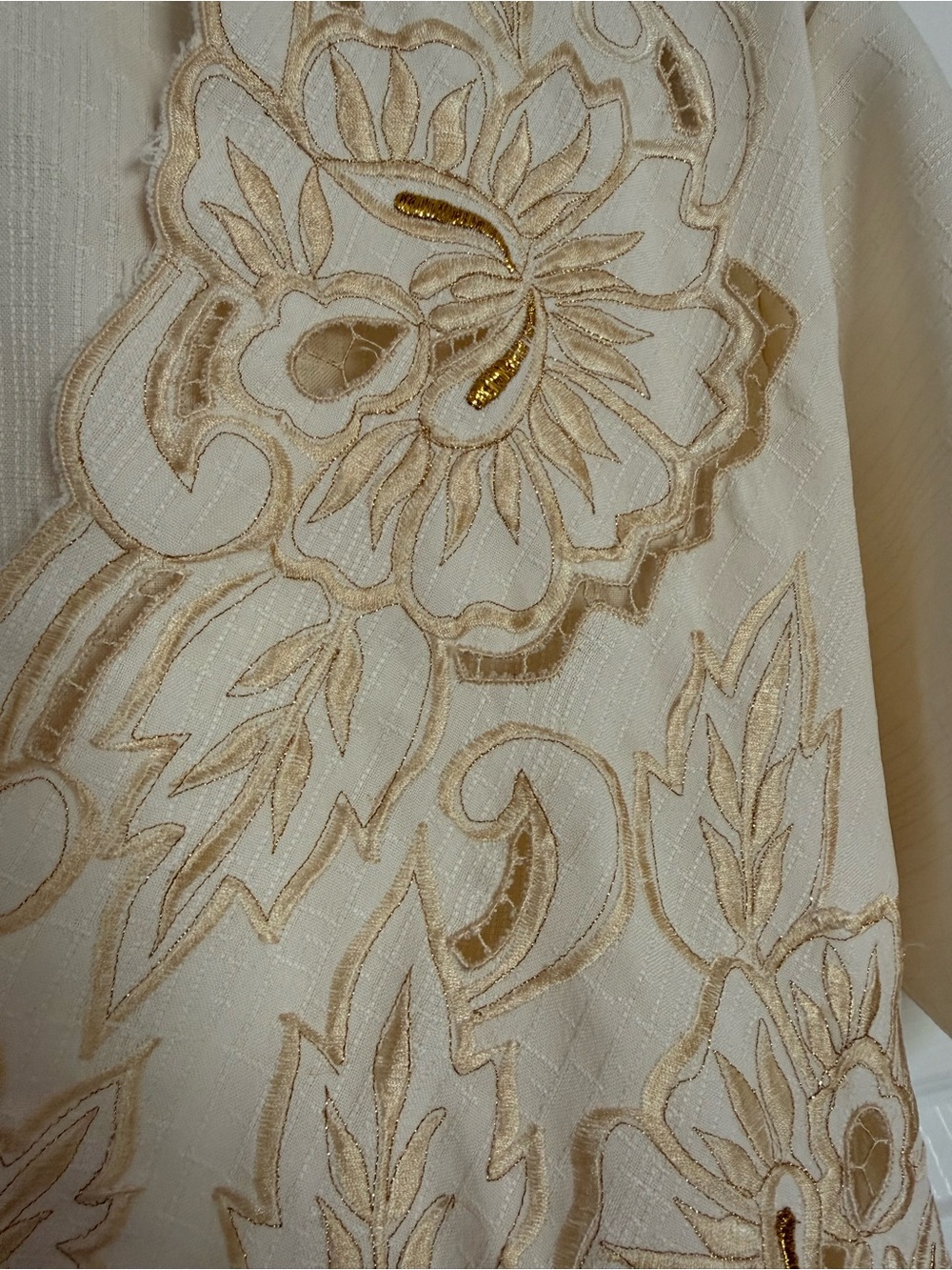 Vintage Cream Soutache Blouse Art Deco Romantic Coastal Grandmacore - Picture 6 of 8